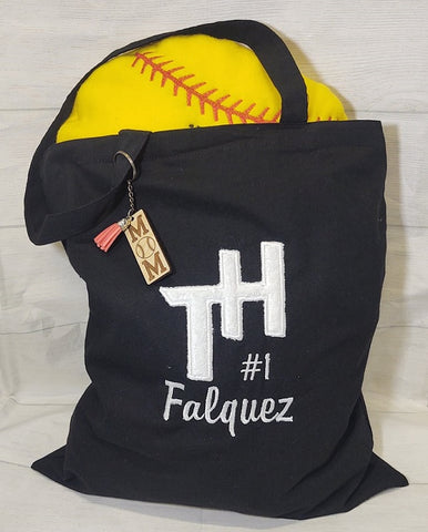 TH Faux Chenille Letter Tote Bag - Forever Stitches