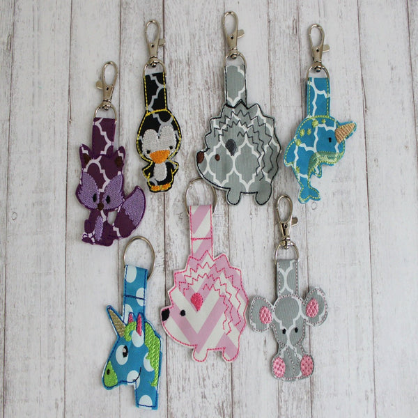 Adorable Zipper Pulls and Keychains - MANY Styles - Sports, Animals, Hobbies, and More! - Forever Stitches