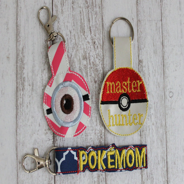 Adorable Zipper Pulls and Keychains - MANY Styles - Sports, Animals, Hobbies, and More! - Forever Stitches