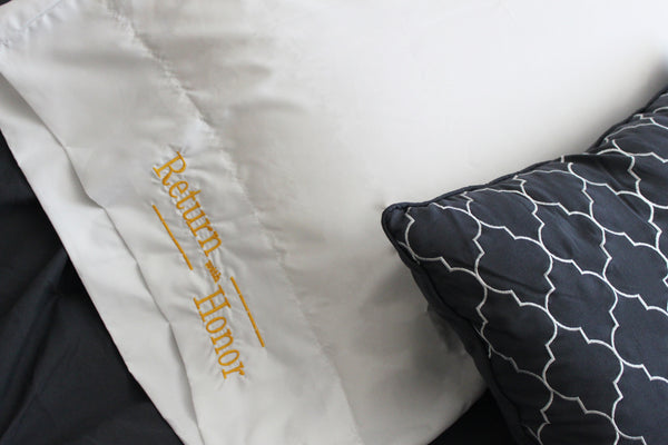Return with Honor Missionary Pillow Case - Forever Stitches