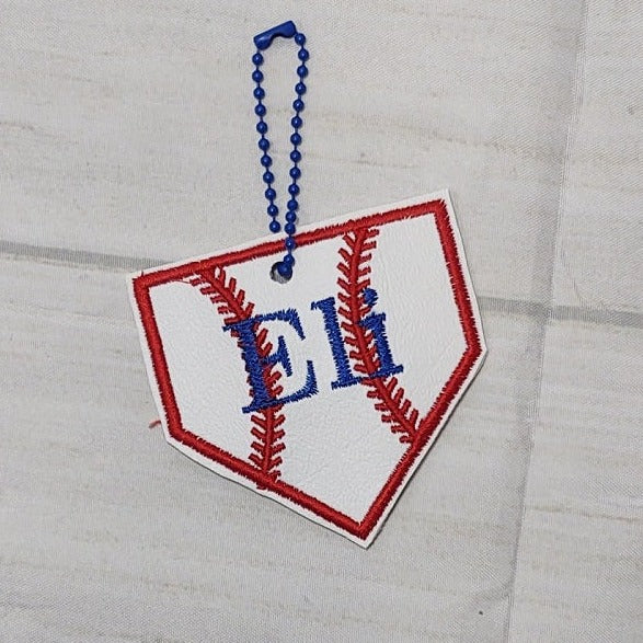 Home Plate Bag Tag - Forever Stitches