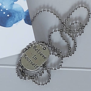 Believe in Yourself Dog Tag - Forever Stitches