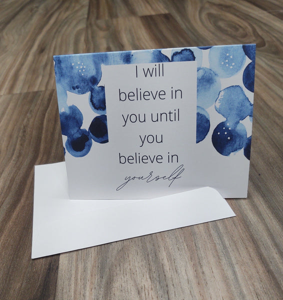 I Believe in You Card and Key Chain - Forever Stitches
